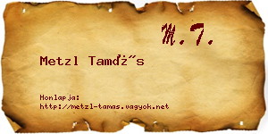 Metzl Tamás névjegykártya